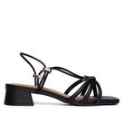 Sandália Feminina Vizzano Salto Bloco Versátil Preto/Dourado