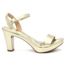 Sandália Feminino 411004 Via Uno Salto Alto Grosso Meia Pata Casual