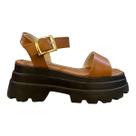 Sandalia Feminino Ramarim Casual Ultraconforto Superleve Tratorado Antiderrapante 25-42202 Caramelo