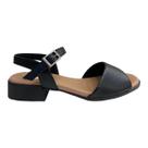 Sandalia Feminino Usaflex Ultraconforto Salto Baixo Em Couro Mm1703001 Preto