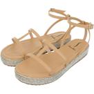 Sandalia Flat Brilho Somileve Nayara Tiras Conforto Fivela Sandalia Flat Brilho Somileve Nayara Tiras Conforto Fivela
