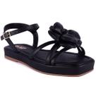 Sandália Flat Feminina Flor Delicada Flatform Brilho Estilo Moda Conforto Olzzy Original