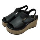 Sandália Flat Form Couro de Carneiro Preto