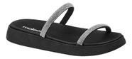 Sandalia Flat Papete Tiras Strass Moleca 5469.118