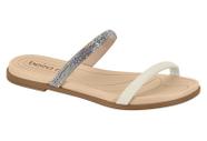 Sandália Flat Rasteira Feminina Beira Rio Strass Brilhos 8507.111.26552 Sandália Flat Rasteira Feminina Beira Rio Strass Brilhos 8507.111.26552
