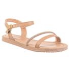 Sandalia Flat Reta Rasteira Feminina Tiras Basica Casual