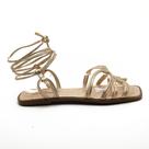 Sandália Flat Sapato da Corte Amarração