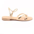 Sandália Flat Sapato da Corte Calce Fácil Tiras Finas
