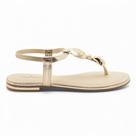 Sandália Flat Sapato da Corte Conchas Pérola