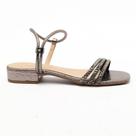 Sandália Flat Sapato da Corte Salto Bloco Baixíssimo Calce Fácil Strass