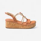 Sandália Flatform Bebecê com Strass e Rebites Marrom Sandália Flatform Bebecê com Strass e Rebites Marrom