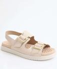Sandália Flatform Feminina Fivela Modare Bege-19053