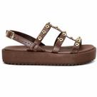 Sandália Flatform Feminina Moleca 5489.119 Marrom