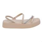 Sandalia flatform feminino tira stras brilho ramarim 2339206 Sandalia flatform feminino tira stras brilho ramarim 2339206
