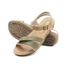 Sandália Flatform Goa em Couro Crush Tapioca - 14293CT