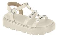 Sandalia Flatform Infantil Molekinha Papete Tratorada Tachas