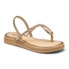 Sandália Flatform Pink Cats Com Brilhos - Dourado