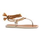 Sandália Flip Flop de Amarração Feminina Ultra Conforto São Francisco Off White