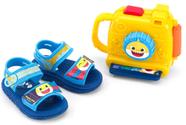 Sandalia Grendene Baby Shark Brincando de Fotógrafo Baby 22740