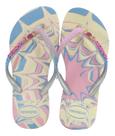 Sandalia havaiana infantil kids slim glitter ii fc