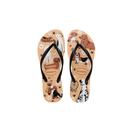 Sandália Havaiana Slim Pets Dourado Preto e Branco 39/40