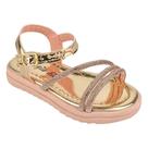 Sandália Infantil Feminina Strass Fivela