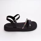 Sandália Infantil Kidy Mini Flat Form Com Strass Preto Sandália Infantil Kidy Mini Flat Form Com Strass Preto