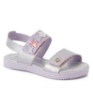 Sandalia infantil klin lolinha prata lavanda