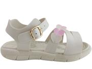 Sandalia Infantil Klin Tic Tac Casual 171258 Off White/Rosa