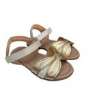 Sandália Infantil Lepeti Feminina Couro Flor Perola