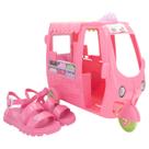 Sandália Infantil Menina Barbie Com Sorveteria - Rosa