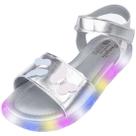 Sandalia Infantil Menina Borboletas Luz Led Pampili Lulli