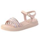 Sandalia Infantil Menina Flatform Tira de Brilho Pink Cats