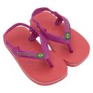 Sandália Infantil Menina Havaianas Bandeira Brasil Logo - Coral Sandália Infantil Menina Havaianas Bandeira Brasil Logo - Coral