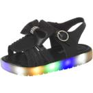 Sandália Infantil Menina Luz Led Luzinha Que Acende Com Laço