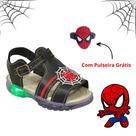 Sandália Infantil Menino Bebê LED Papete Spider com Pulseira