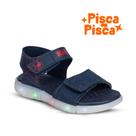 Sandália Infantil Menino Kidy Wave Light Luz LED Pisca Aranha Confortável Leve Anatômica -