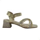 Sandália Infantil Molekinha Glamour Florença Dourado Branco Cristal