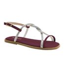 Sandalia Infantil Ortofino Feminino Bordô Strass