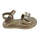 Sandália Infantil Pampili Cora Flatform com Laço Dourada