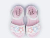 Sandália Infantil Pampili Lili Flores Branca 722.019