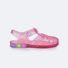 Sandália Infantil Pampili Luzes Led Glitter Rosa Fashion