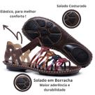 Sandalia Ipê Mulato Rasteirinha Ortopédica Linha Couro Premium Feminina