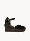 Sandália Jara Anabela 8 cm Camurça Preto