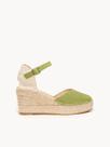 Sandália Jara Anabela 8 cm Camurça Verde