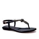 Sandália Junior Mini Sua Cia Feminina Strass Preto