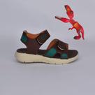 SANDALIA KIDY FLY BABY MARROM/VERDE PANTONE Kidy