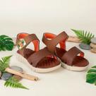 Sandália Kidy Toys Castanho Caramelo -
