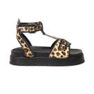 Sandália LeRUCHEL Flatform Plataforma Papete Animal Print