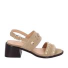 Sandália Luiza Barcelos feminino Fendi Salto Bloco Couro
